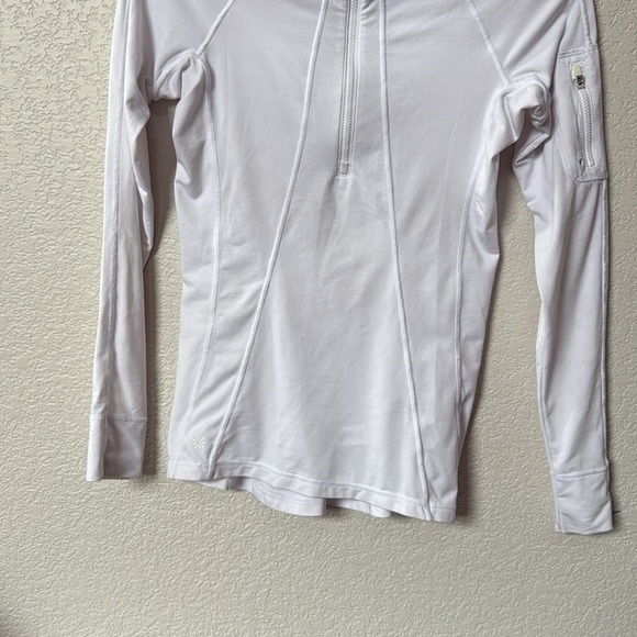 Athleta Long Sleeve Quarter Zip Up White size xxSmall - Picture 8 of 12
